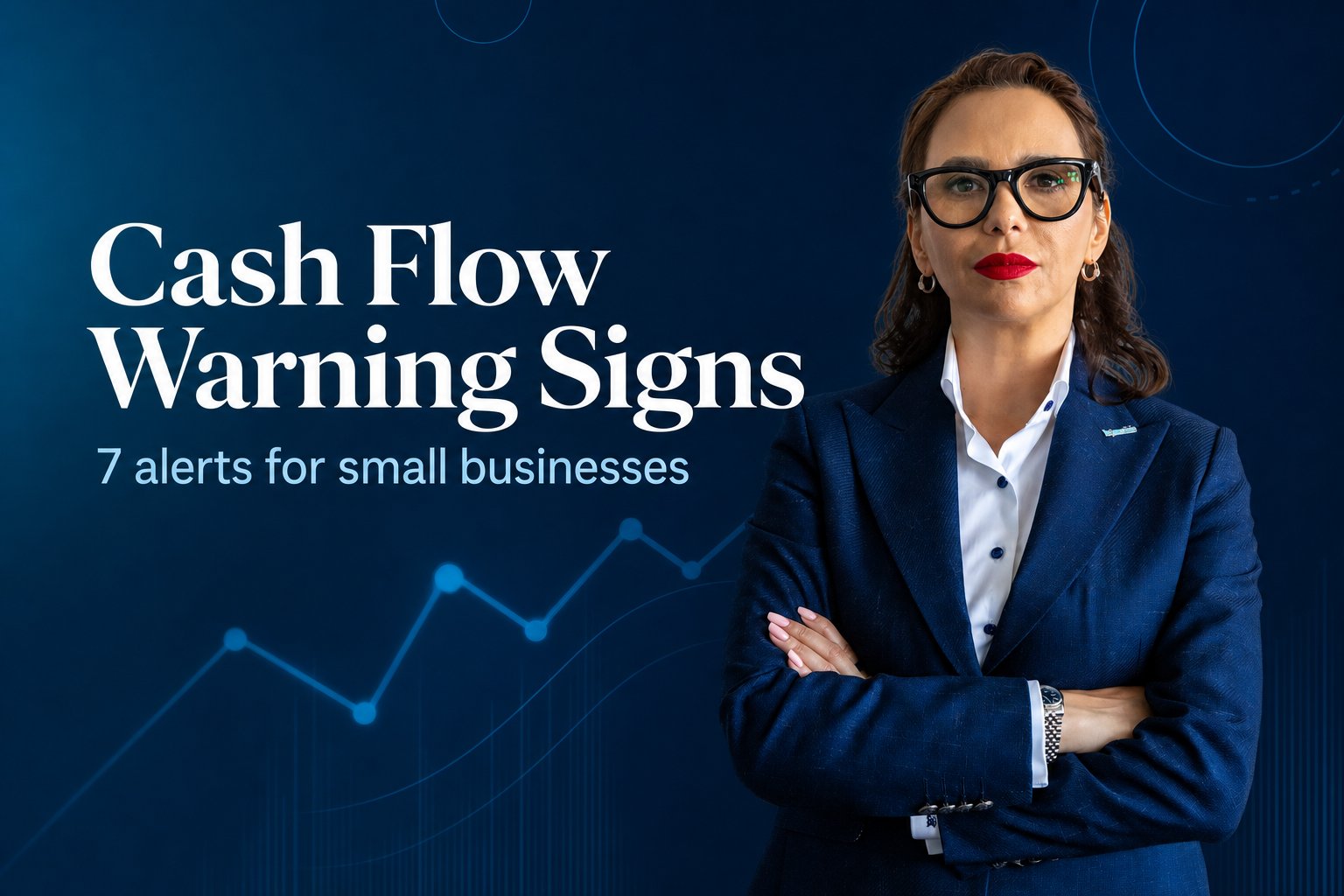Cash flow warning signs for small businesses, featuring AA&R accountant Alina Butnariu Sildan