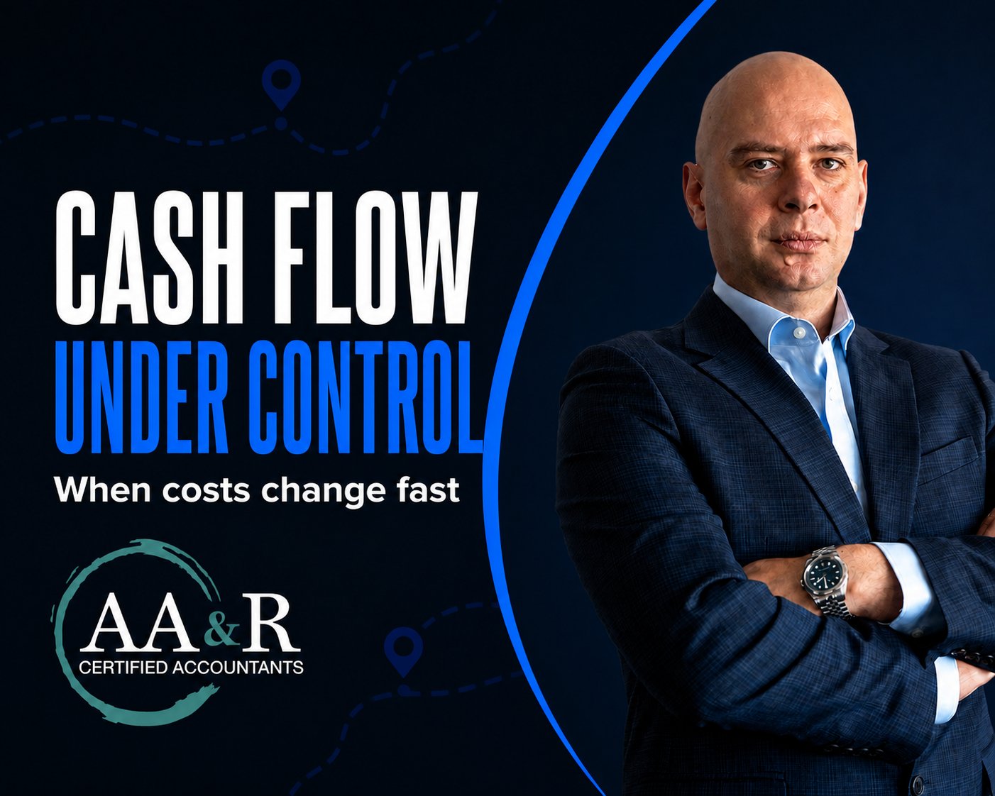 AA&R adviser Adrian with a Kings Langley cash flow message for transport businesses.