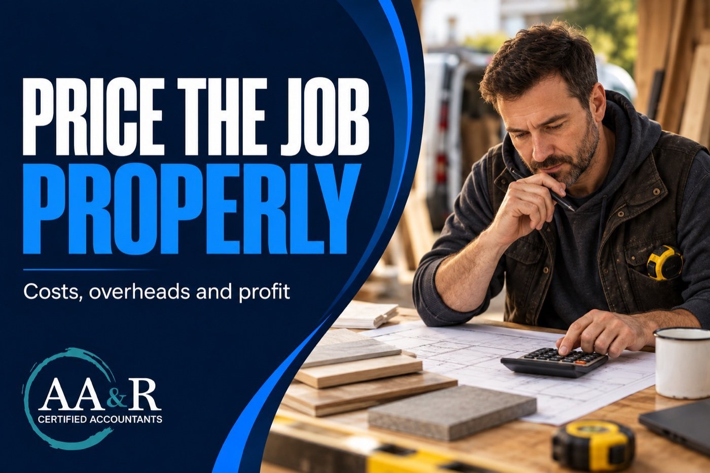 AA&R Certified Accountants featured image for How to Price a Job Properly: Labour, Materials, Overheads and Profit